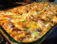 Easy Cheesy Southwest Beef Casserole Recipe