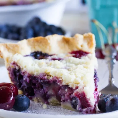 Easy Cherry Or Blueberry Cream Pie No Bake