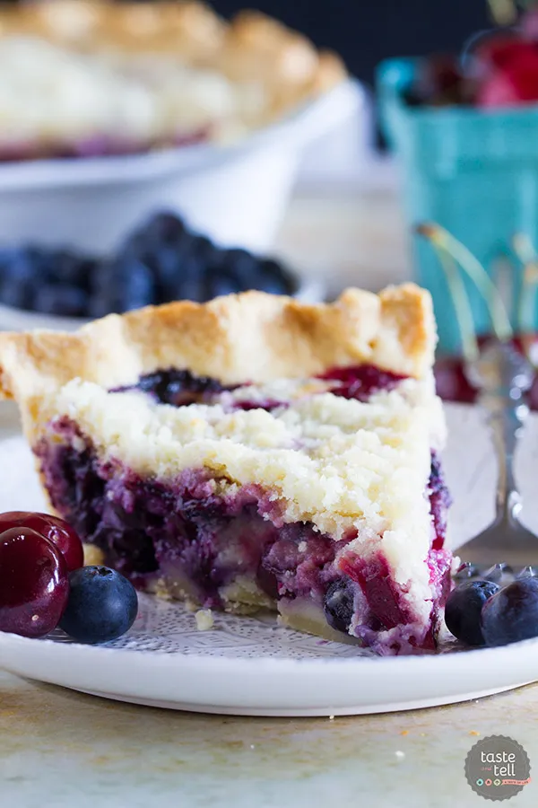 Easy Cherry Or Blueberry Cream Pie No Bake