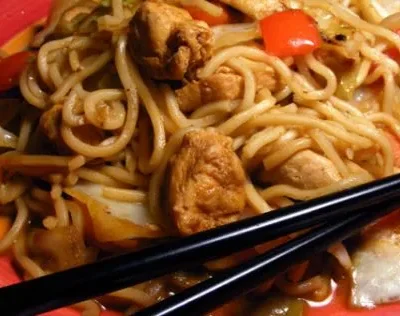 Easy Chicken Yakisoba Noodles Recipe