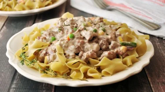 Easy, Creamy Hamburger Stroganoff