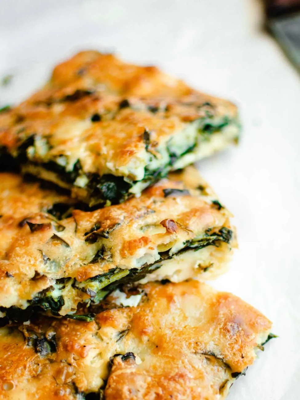 Easy Crustless Spinach And Feta Pie