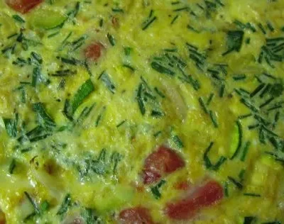 Easy Garden Fresh Zucchini And Tomato Frittata Recipe