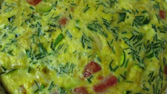 Easy Garden Fresh Zucchini and Tomato Frittata Recipe