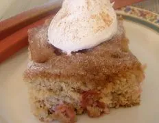 Easy Homemade Rhubarb Stir Cake Inspired By Wendy'S