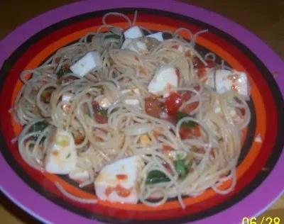 Easy Homemade Spaghettini With Fresh Checca Sauce Recipe