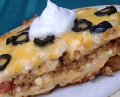 Easy Layered Tex-Mex Lasagna Casserole