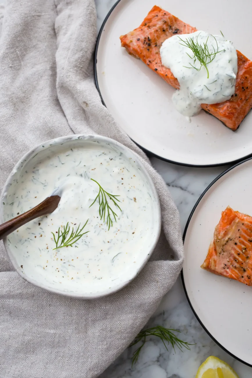 Easy Low Fat Creamy Dill Salmon