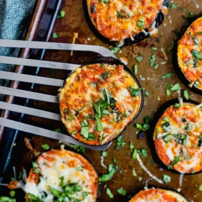 Easy Mini No- Crust Eggplant Pizzas