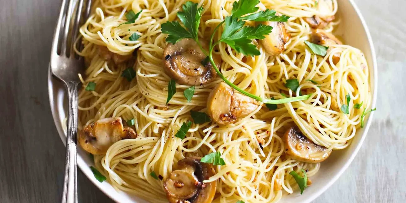 Easy Olive And Mushroom Pasta Saute