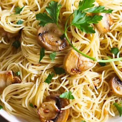 Easy Olive And Mushroom Pasta Saute