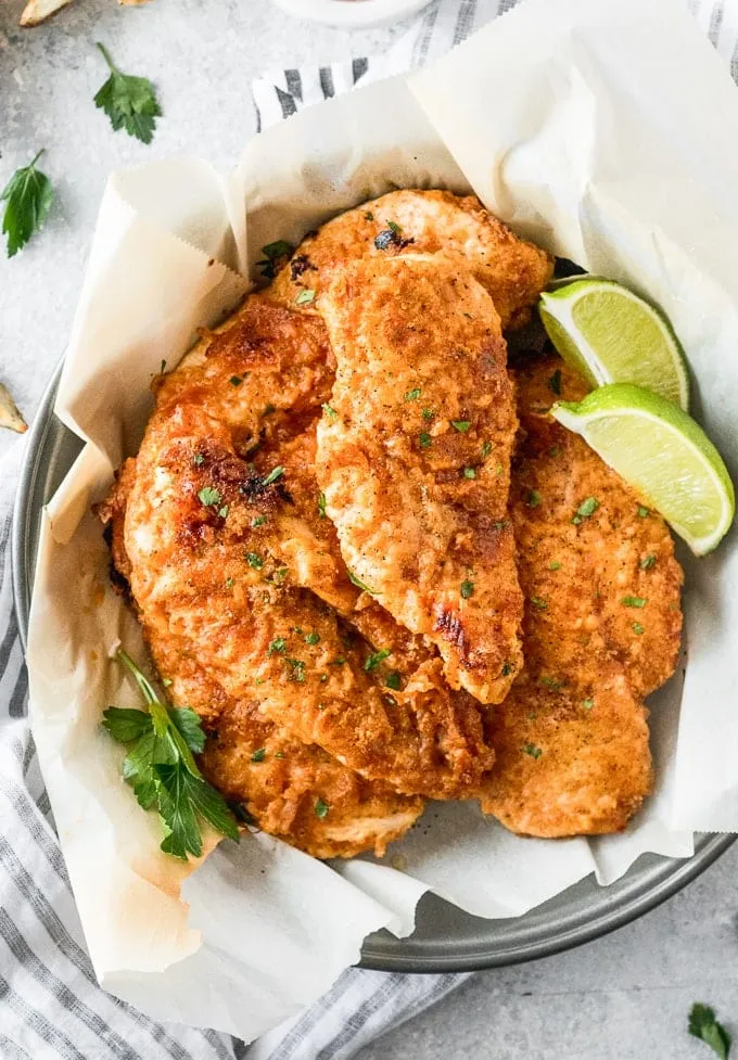 Easy Oven Fried Chicken Breasts