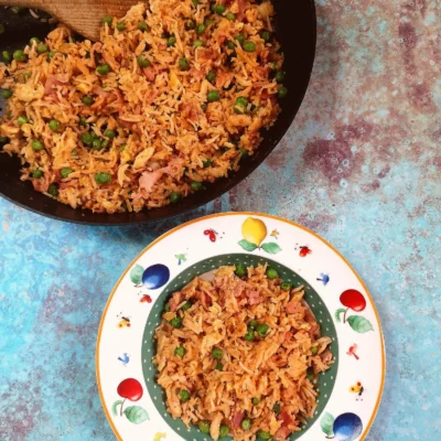 Easy Peasy Ham And Egg Fried Rice