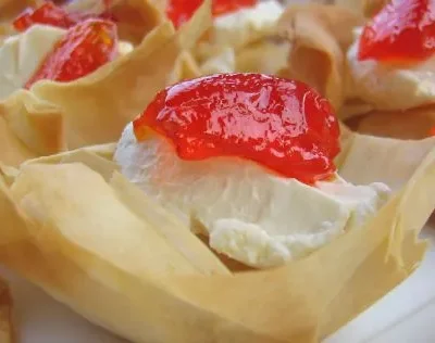 Easy Phyllo Pastry Tarts With Hot Pepper Jelly