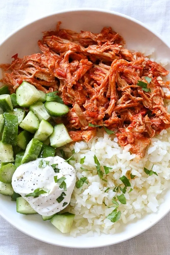 Easy Shredded Harissa Chicken