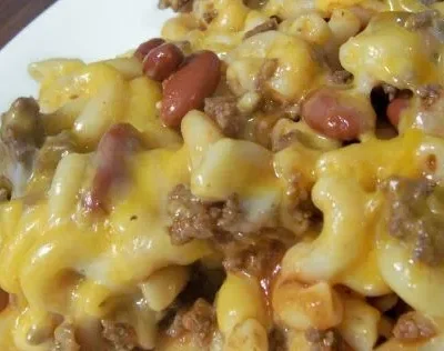 Easy Skillet Cheese-Topped Chili Macaroni