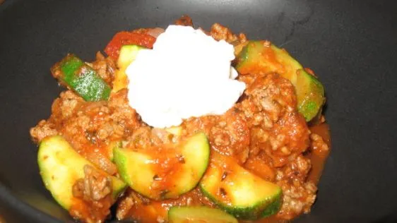 Easy Skillet Zucchini and Ground Beef Stir-Fry