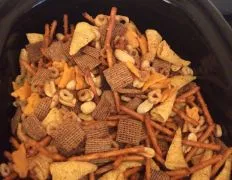 Easy Slow-Cooker Nut and Bolt Snack Mix Recipe