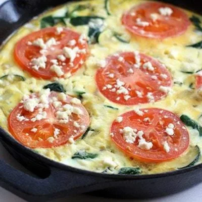 Easy Spinach And Feta Cheese Frittata Recipe