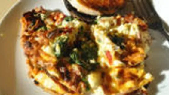 Easy Spinach and Feta Cheese Frittata Recipe