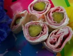 Easy Tortilla Pickle Ham Rolls