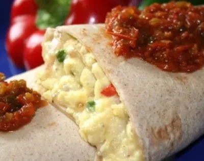 Easy And Healthy Tortilla Omelet Wrap Recipe