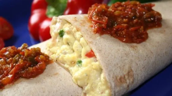 Easy and Healthy Tortilla Omelet Wrap Recipe