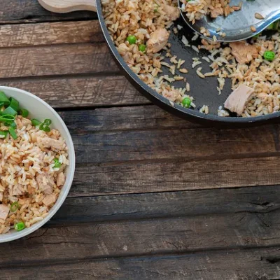 Egg And Tuna Stir-Fried Rice Recipe