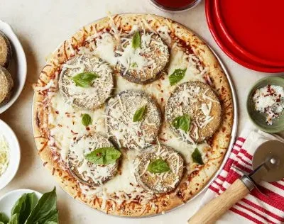 Eggplant Aubergine Parmesan Pizza