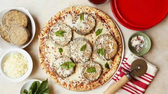 Eggplant Aubergine Parmesan Pizza