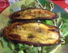 Eggplant Salad With Miso Ginger Dressing