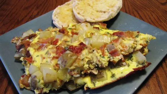 Eggs With Bacon, Onions, And Potatoes