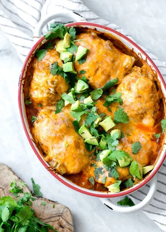 Enchilada Chicken Roll-Ups