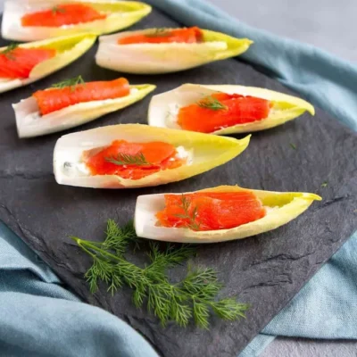 Endive Boats With Smoked Salmon