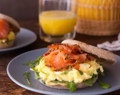 English Muffin Topped With Tarragon Egg