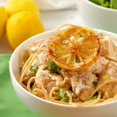 Family Favorite Lemon Chicken Spaghetti