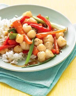 Fast And Easy Scallop Stir Fry For One