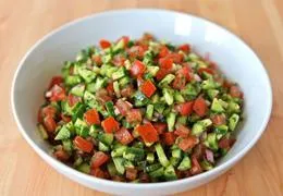 Feggous And Tomato Salad Moroccan