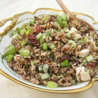 Festive Turkey And Wild Rice Salad With Cranberries