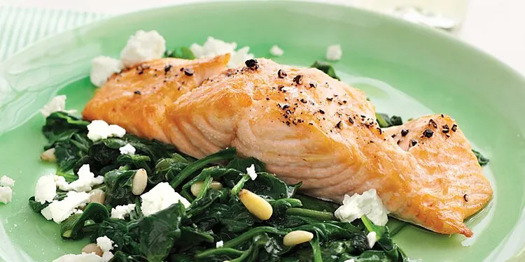 Feta Spinach Salmon Roast