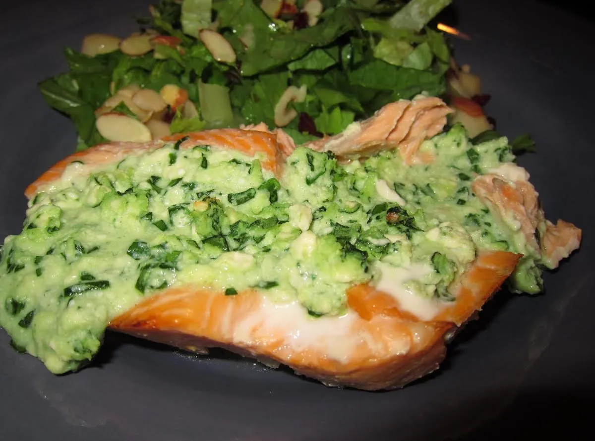 Feta and Ricotta Stuffed Salmon with Spinach – Oven Roasted to Perfection