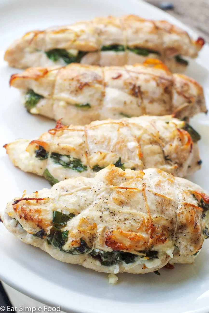 Feta and Tomato Spinach-Stuffed Chicken Breasts Recipe