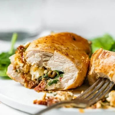 Feta And Tomato Spinach-Stuffed Chicken Breasts Recipe