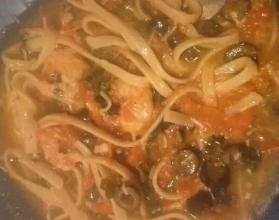 Fettuccine With Shrimp