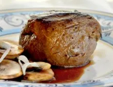 Filet Mignon With Mushroom-Wine Sauce -Light