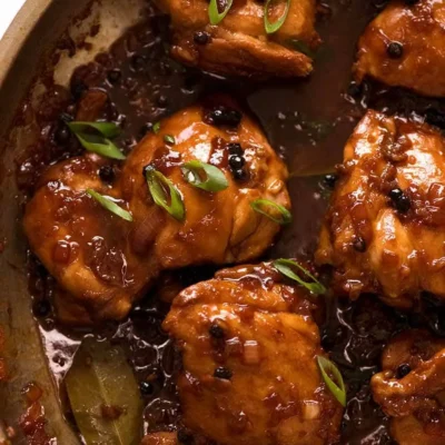 Filipino Chicken Adobo With Garlic