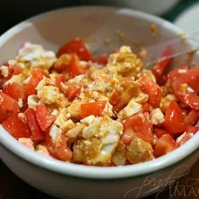 Filipino Itlog Na Maalat At Kamatis Egg And Tomato