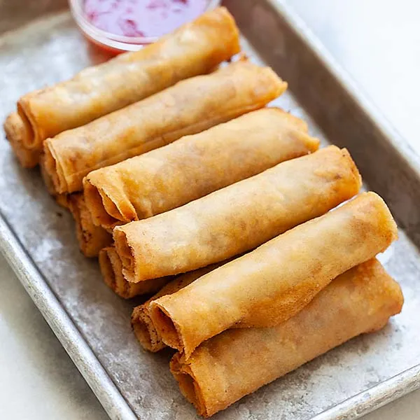 Filipino Lumpia Egg Roll With Sweet & Sour