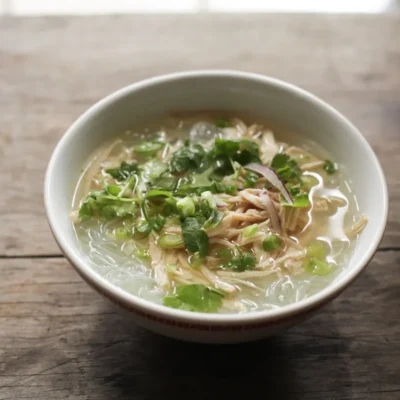 Filipino Style Chicken Soup With Mung Beans