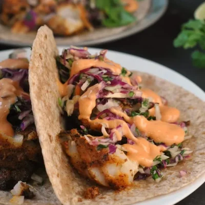 Fish Tacos And Cilantro Coleslaw